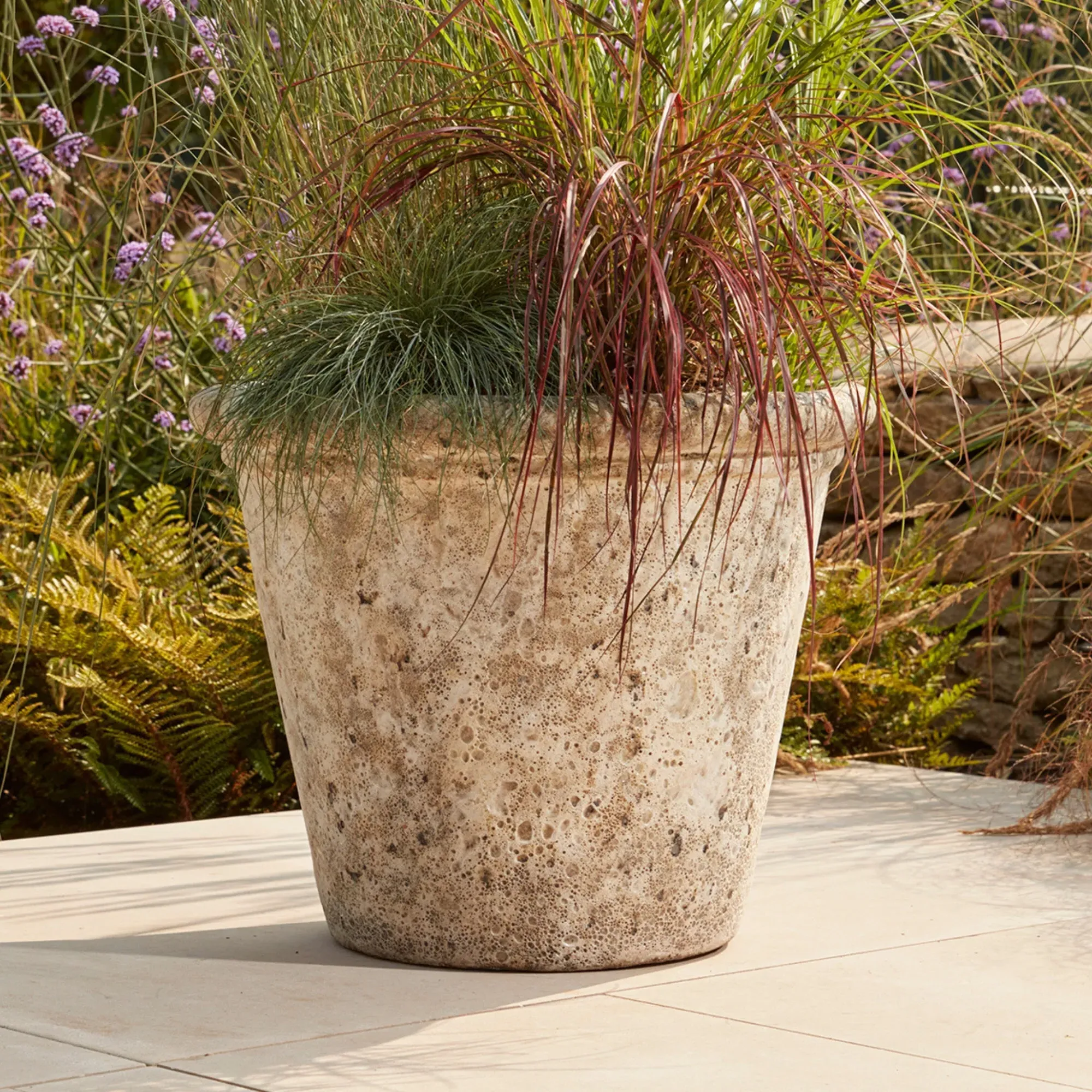 Large Plant Pot with Glaze - Turquoise, Clay