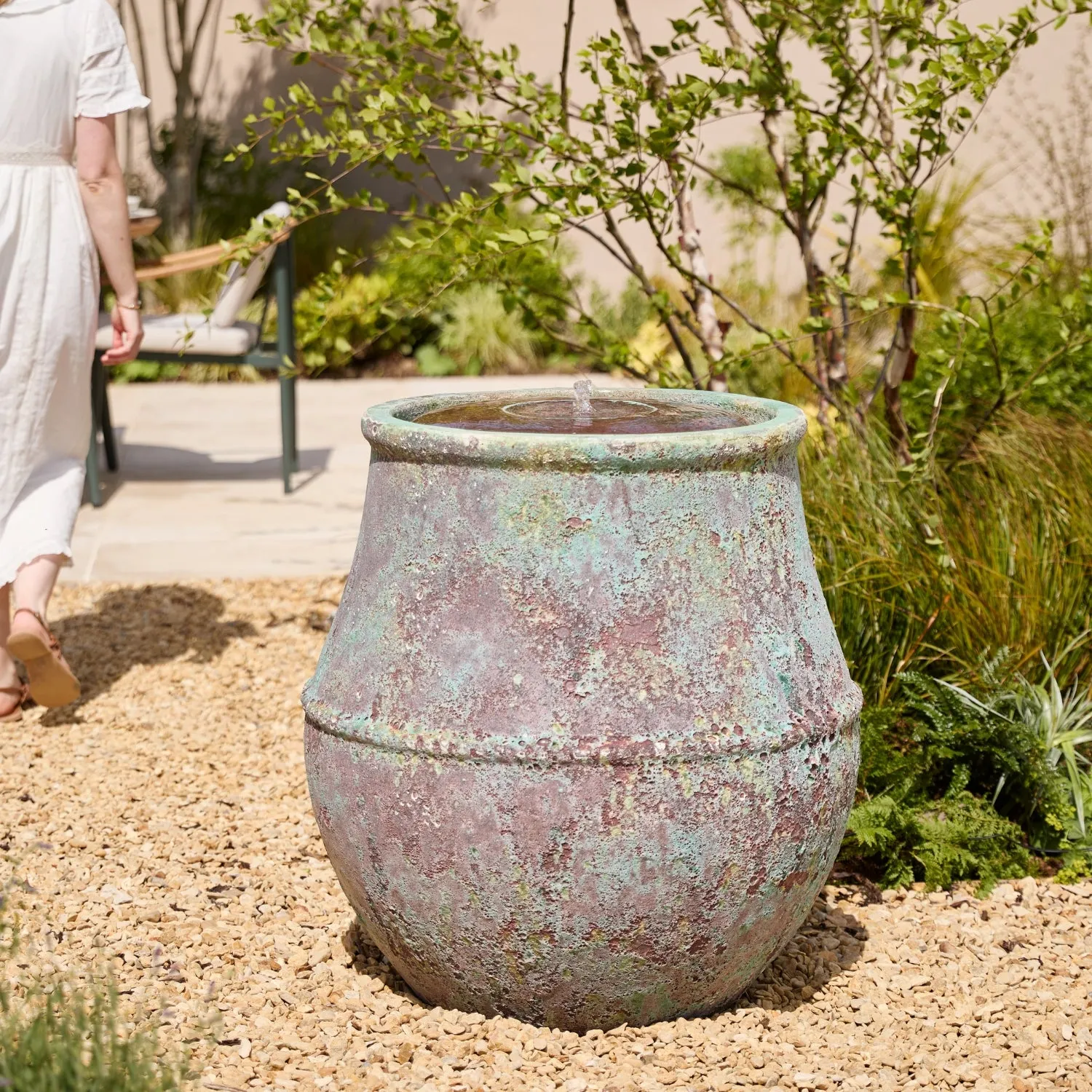 Leto Extra Large Urn Water Feature - Verdigris product