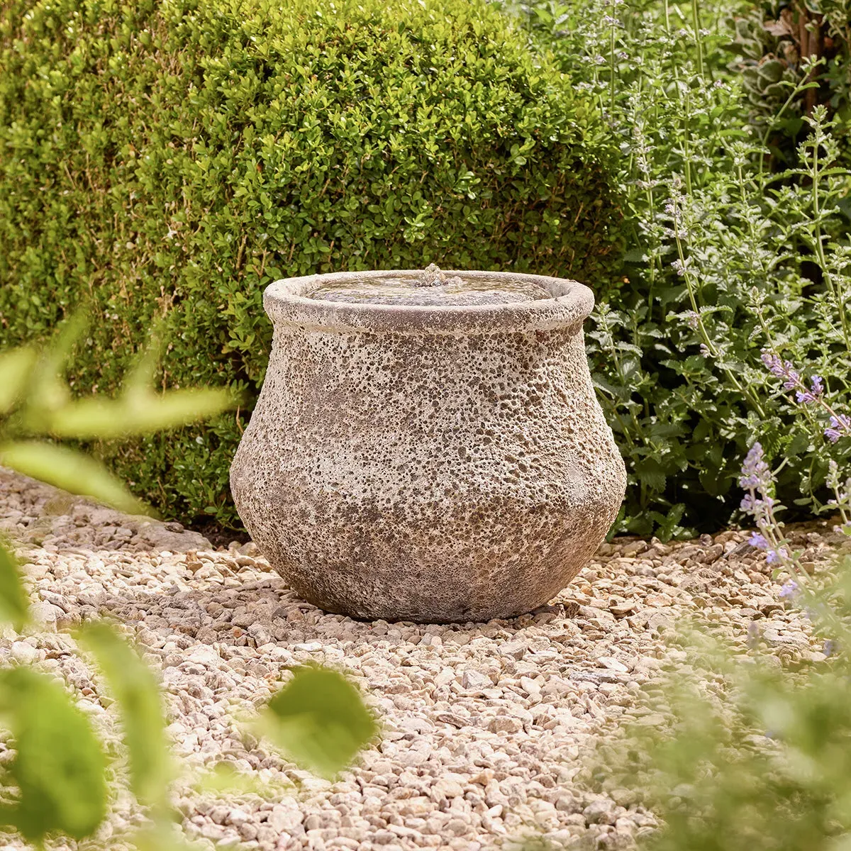 Remi Outdoor Water Feature with LED Light - Stone Effect product