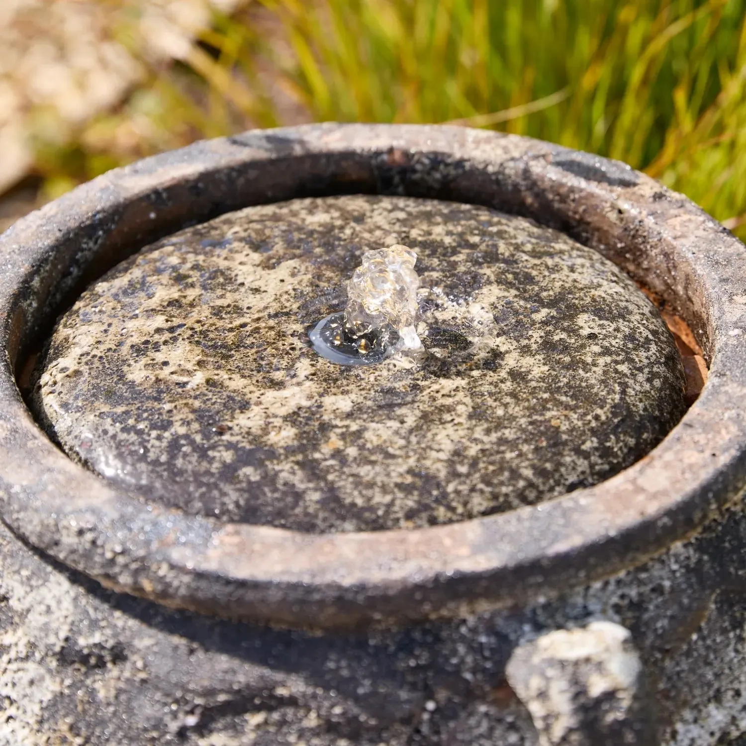 Sable Vase Water Feature - Stone Glaze alternate view