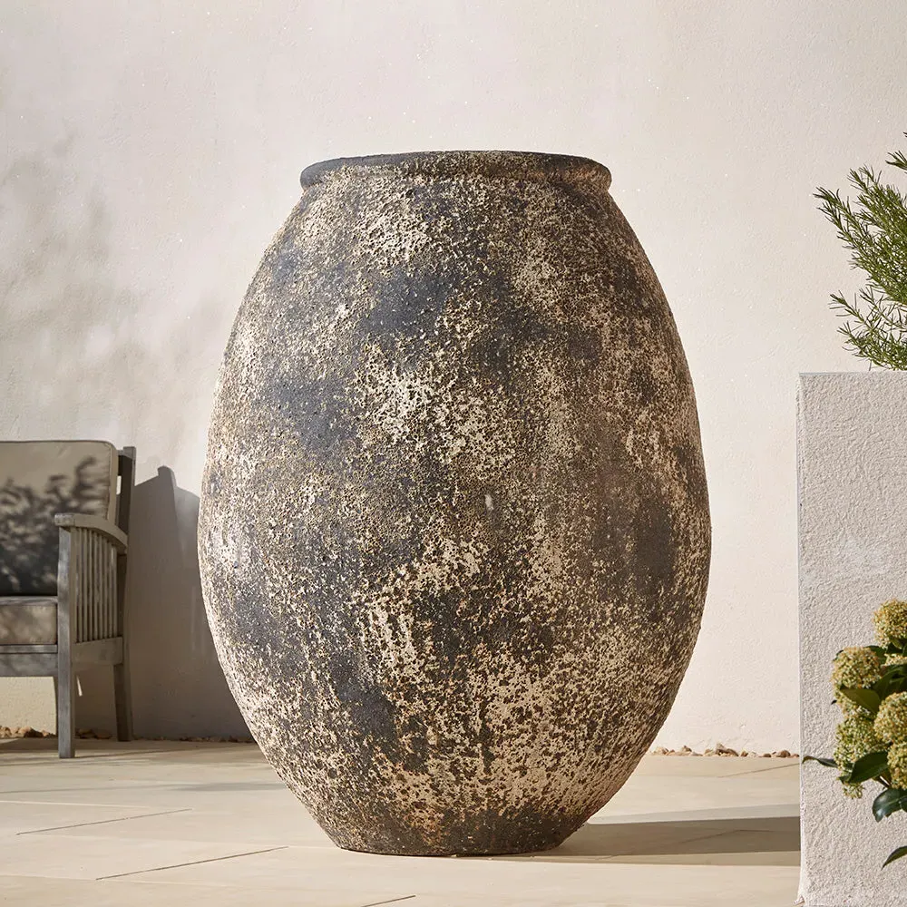 Tall Jar Plant Pot - Ancient Stone, Clay image