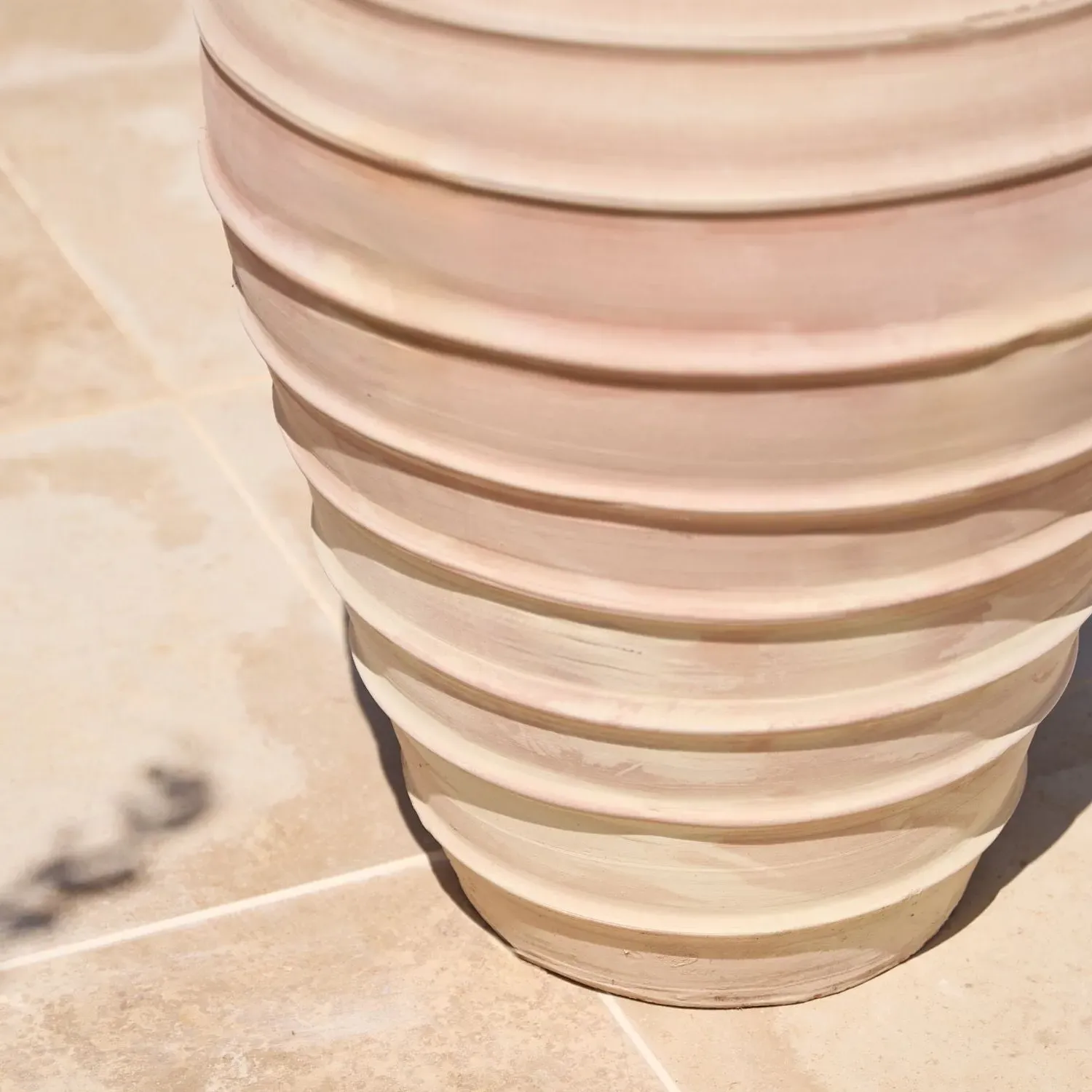 Rhea Ribbed Urn Planter - Terracotta alternate view