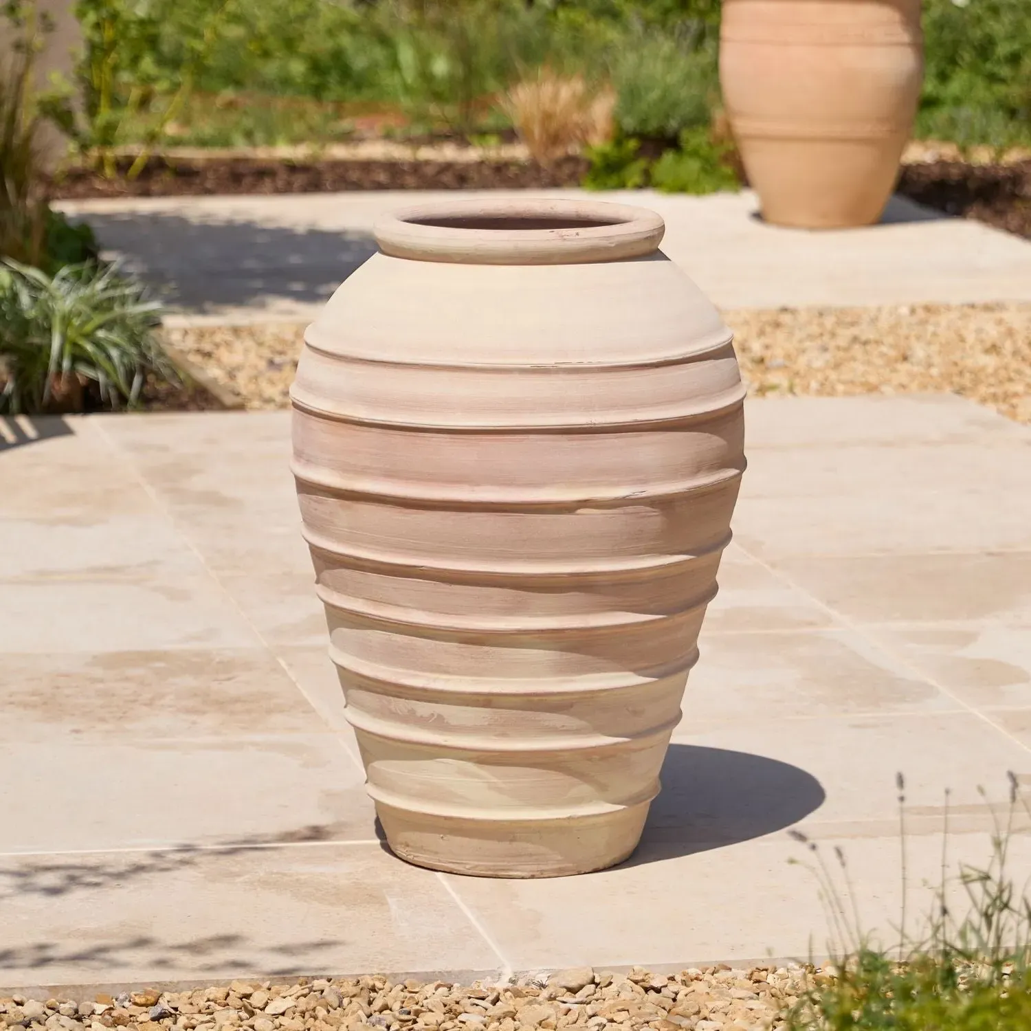 Rhea Ribbed Urn Planter - Terracotta product