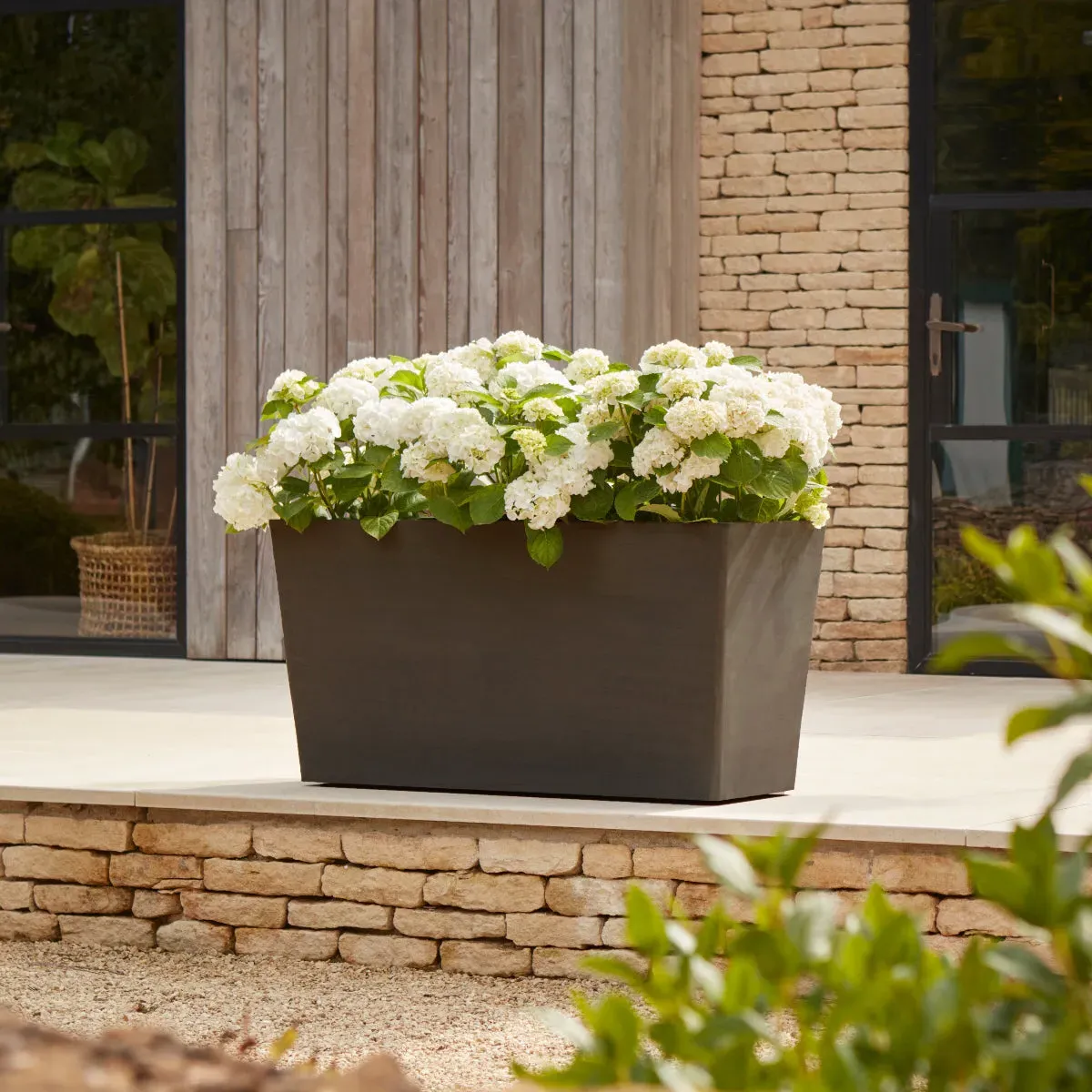 Extra Large Wheeled Trough - Charcoal, Plastic image