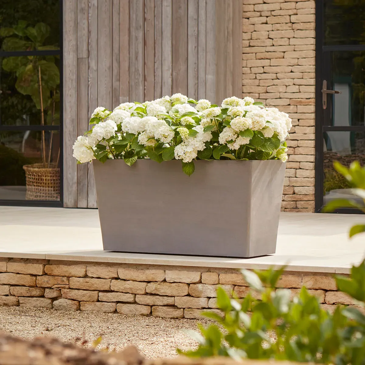 Extra Large Wheeled Trough - Light Grey, Plastic