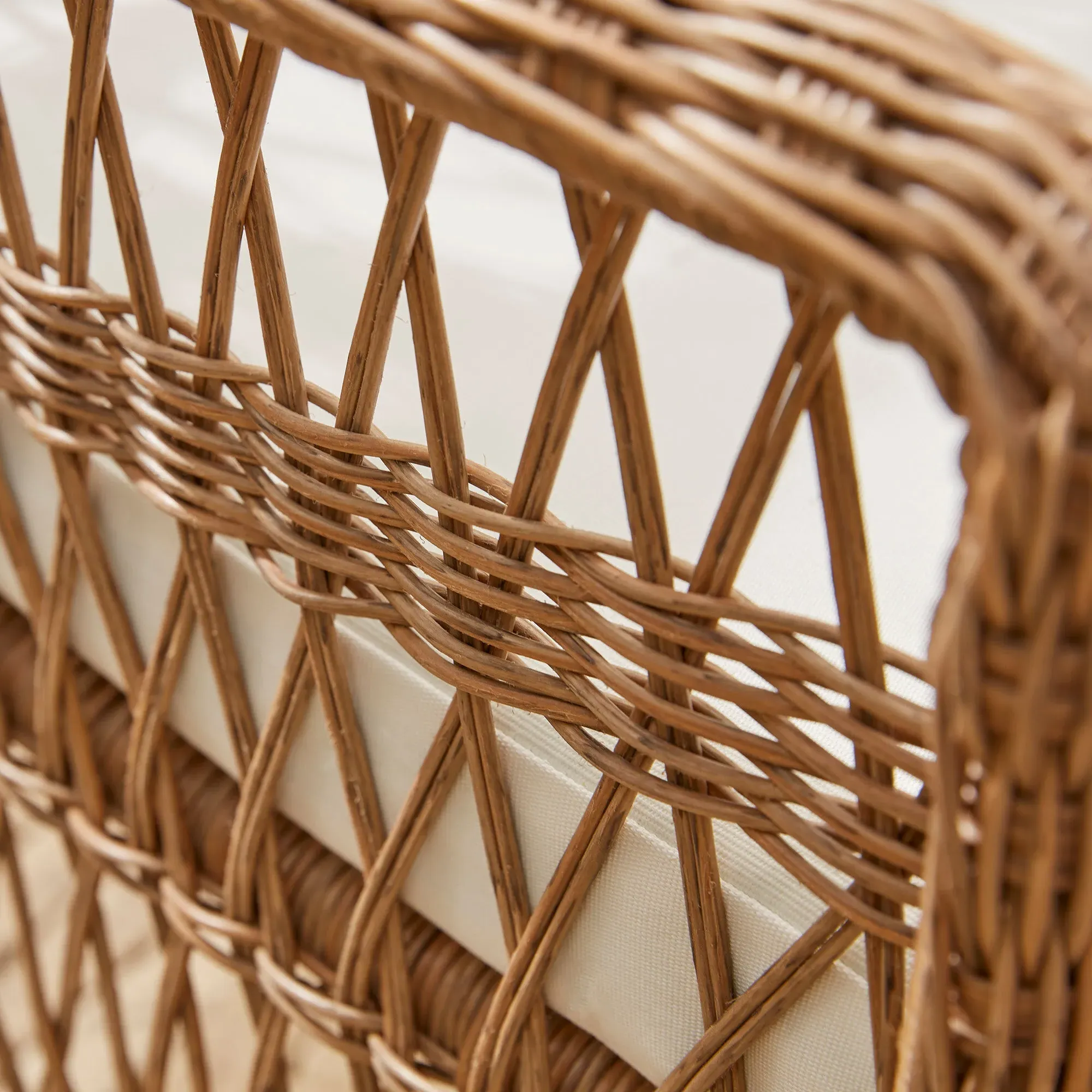 3-Piece Bistro Set with Cushions - PE Rattan