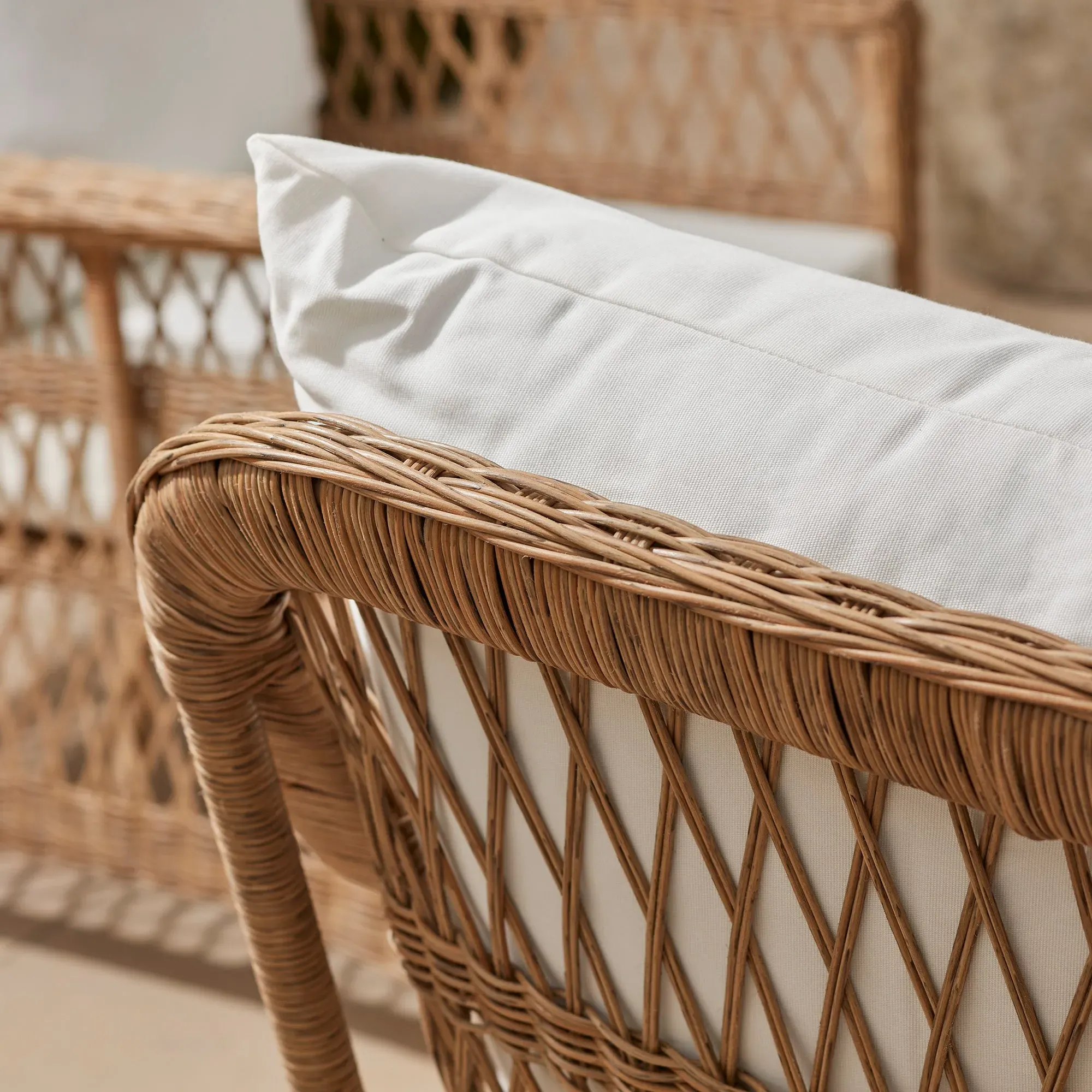 4-Seater Lounge Set - Natural, PE Rattan