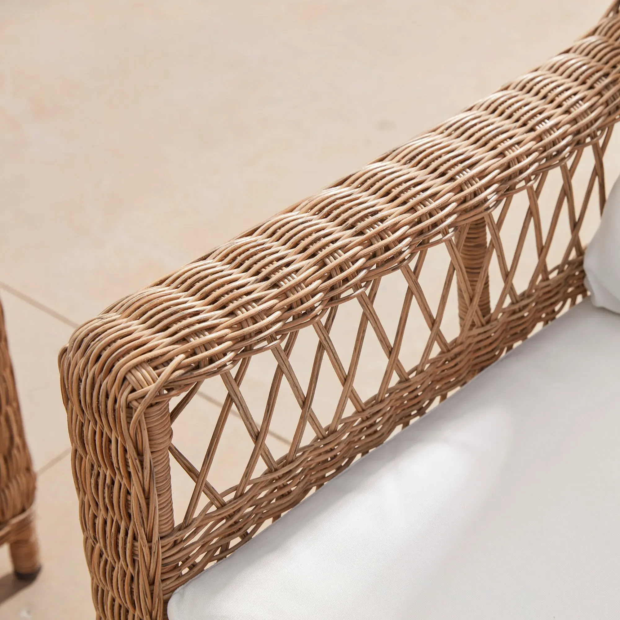 4-Seater Lounge Set - Natural, PE Rattan