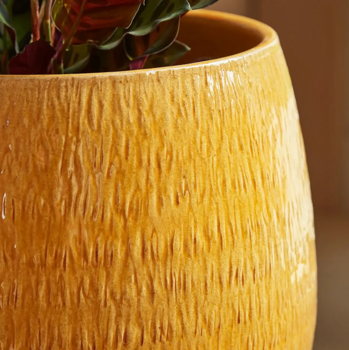 Bowl Plant Pot with High Shine - Emerald, Ceramic