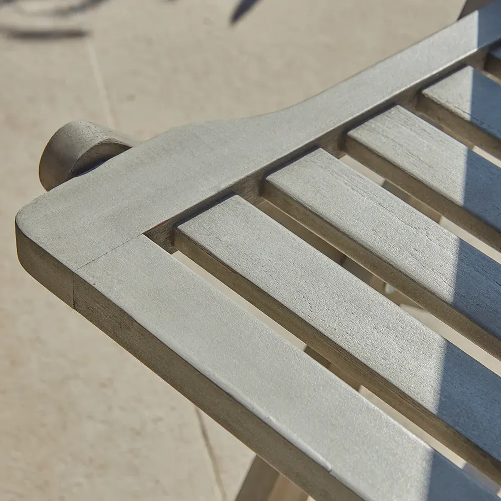 Folding Garden Chairs - Natural, Eucalyptus Wood