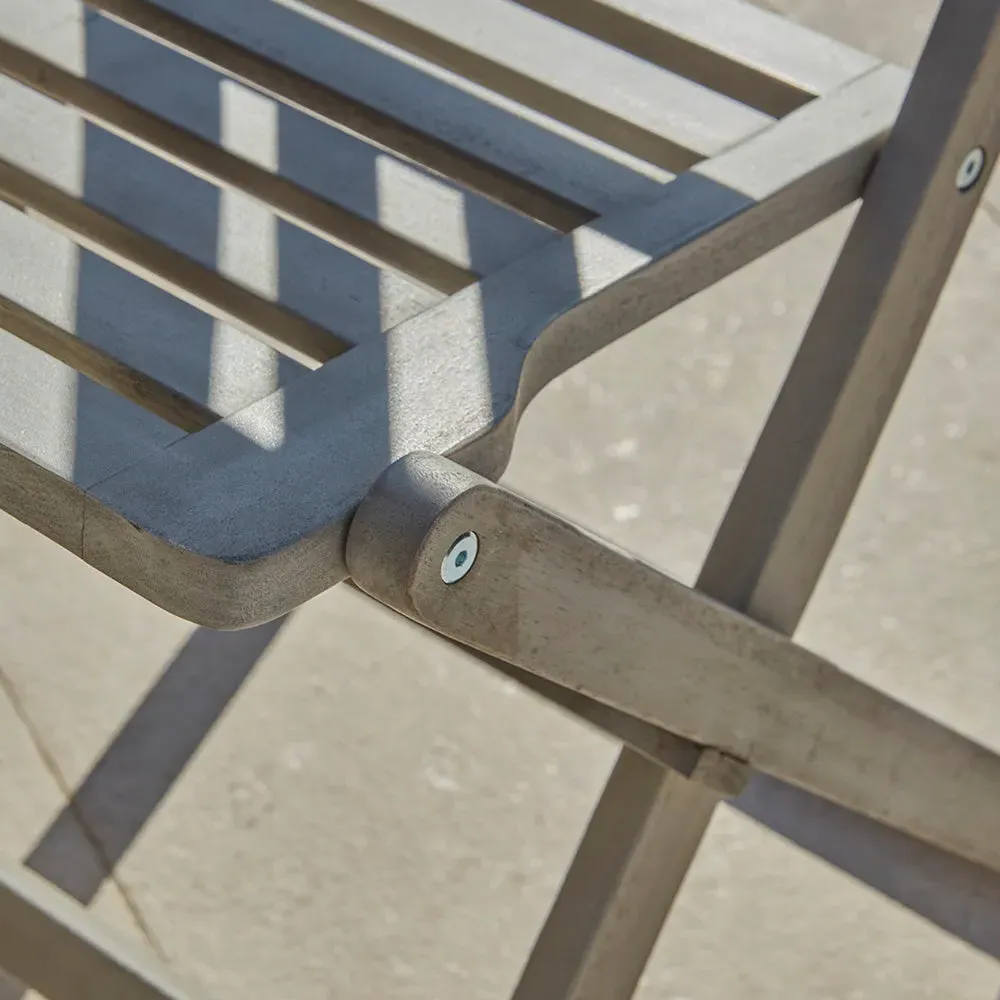 Folding Garden Chairs - Natural, Eucalyptus Wood