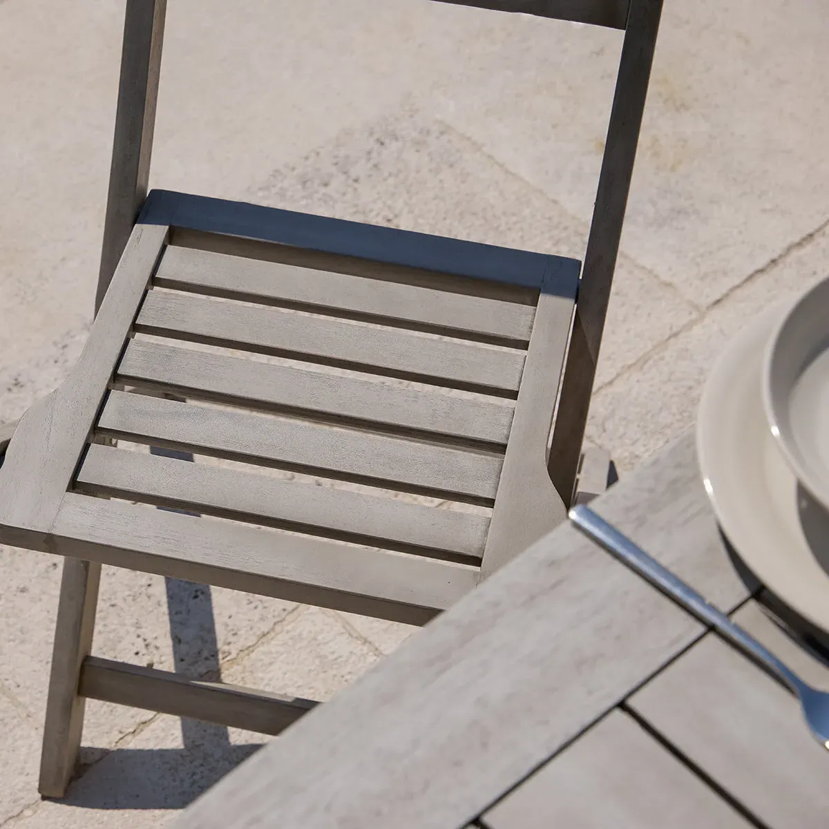 Garden Dining Set with Benches - Grey, Eucalyptus