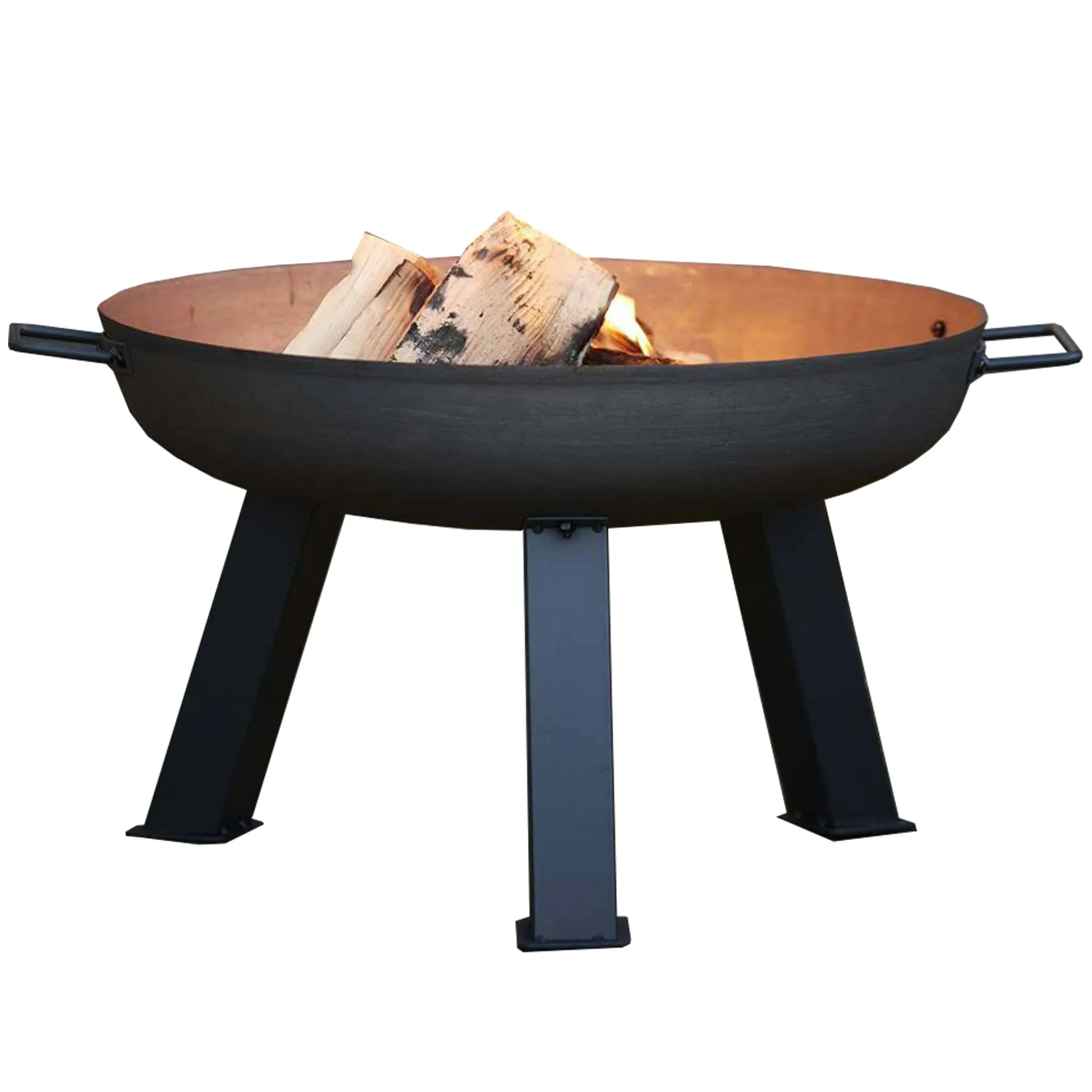 Hoole Round Outdoor Fire Pit with Legs - Cast Iron alternate view