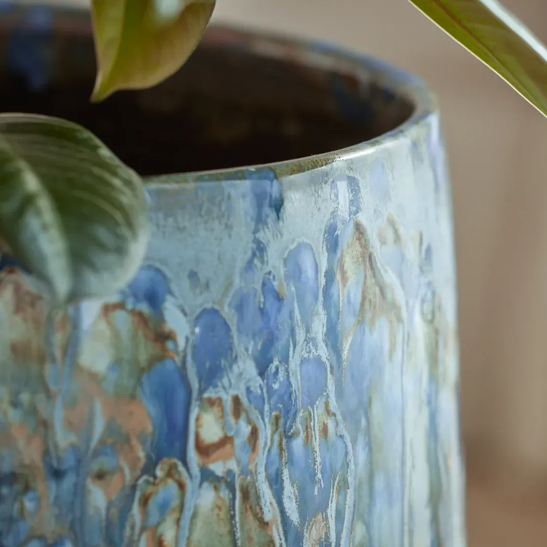 Indoor Plant Pot - Glazed Ceramic