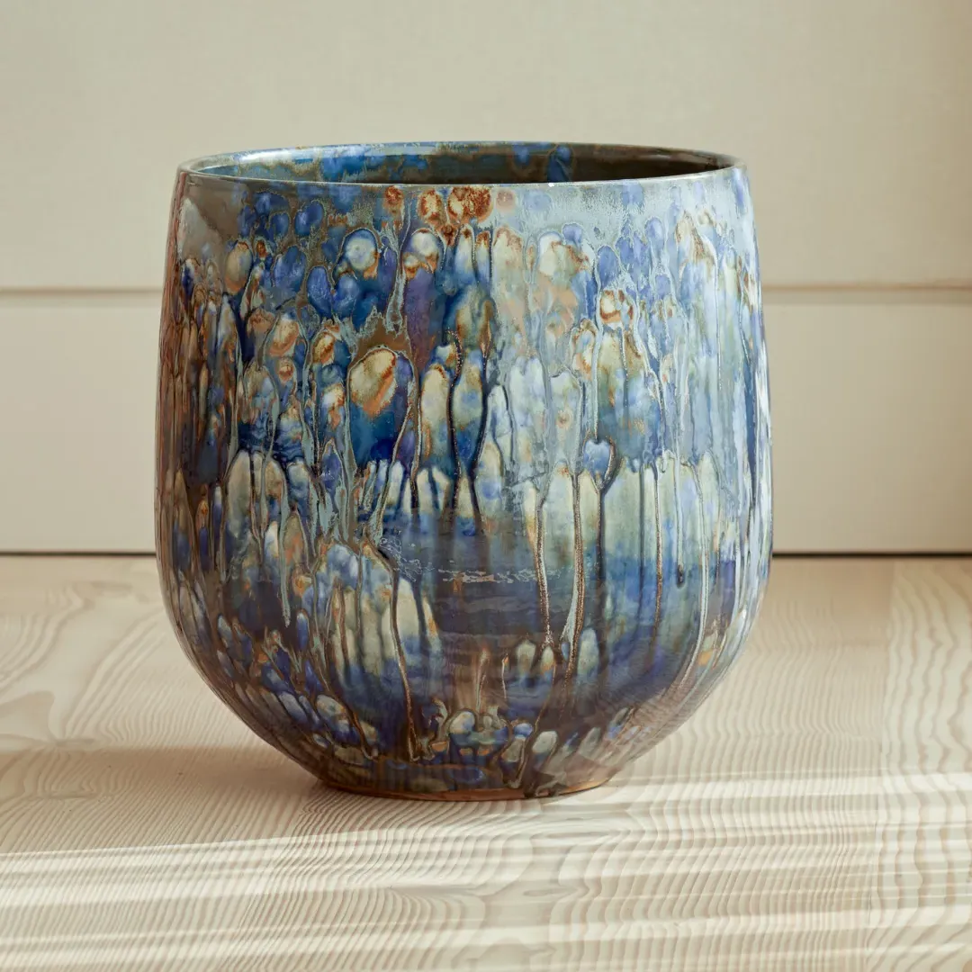 Indoor Plant Pot - Glazed Ceramic