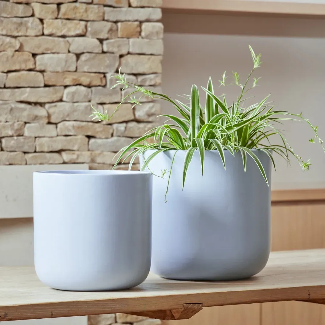 Indoor Plant Pot with Foot Pads - Charcoal, Ceramic