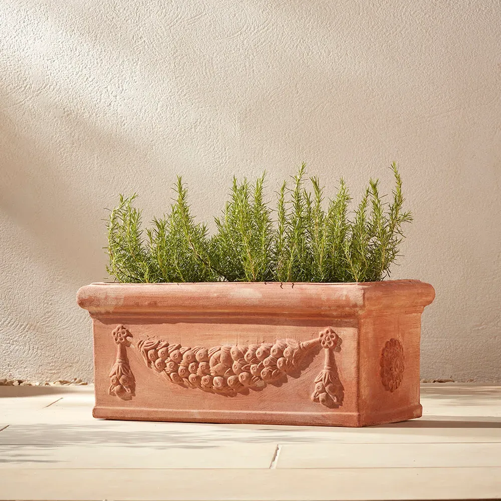 Large Garden Trough Planter - Terracotta image