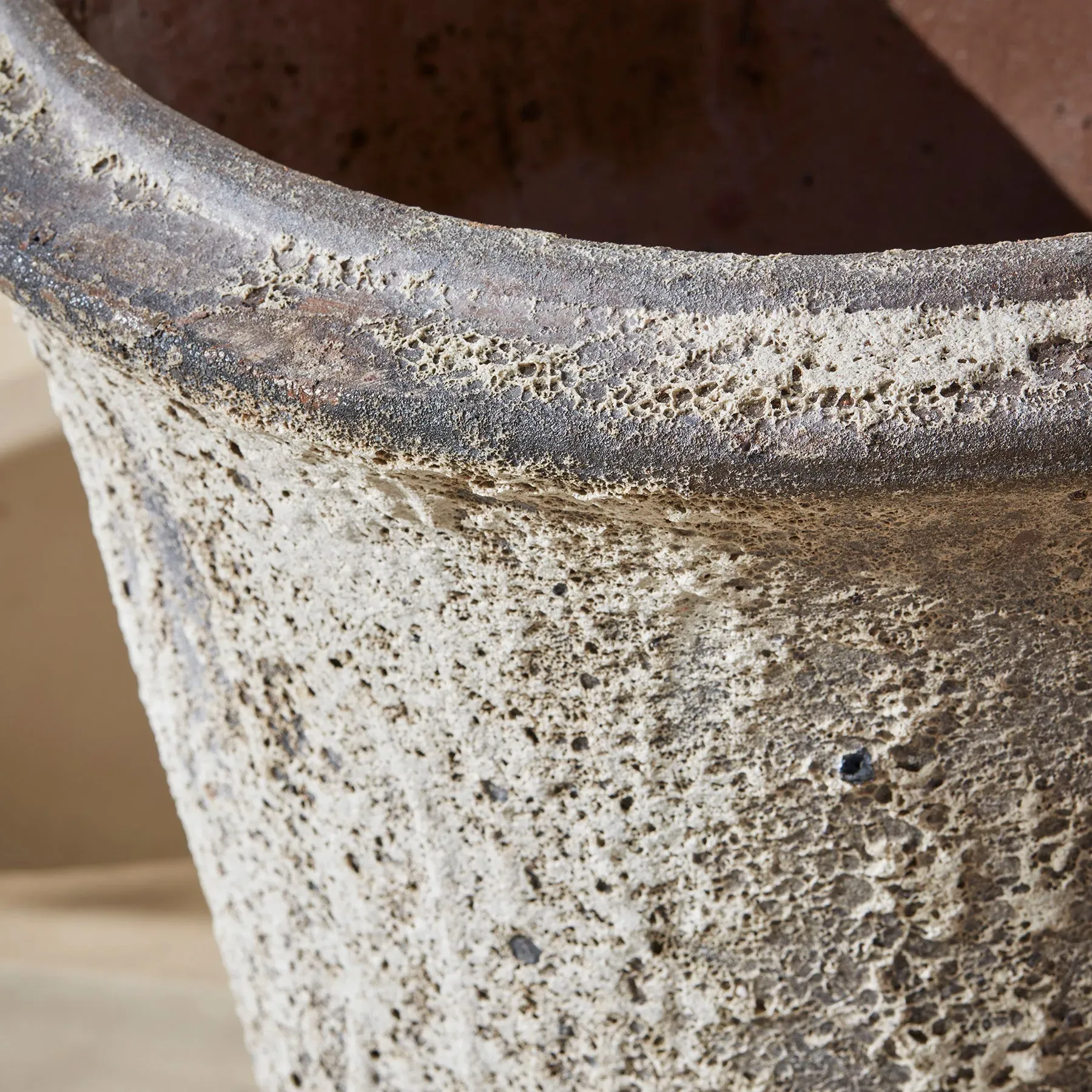 Large Garden Urn Planter - Stone Effect, Clay