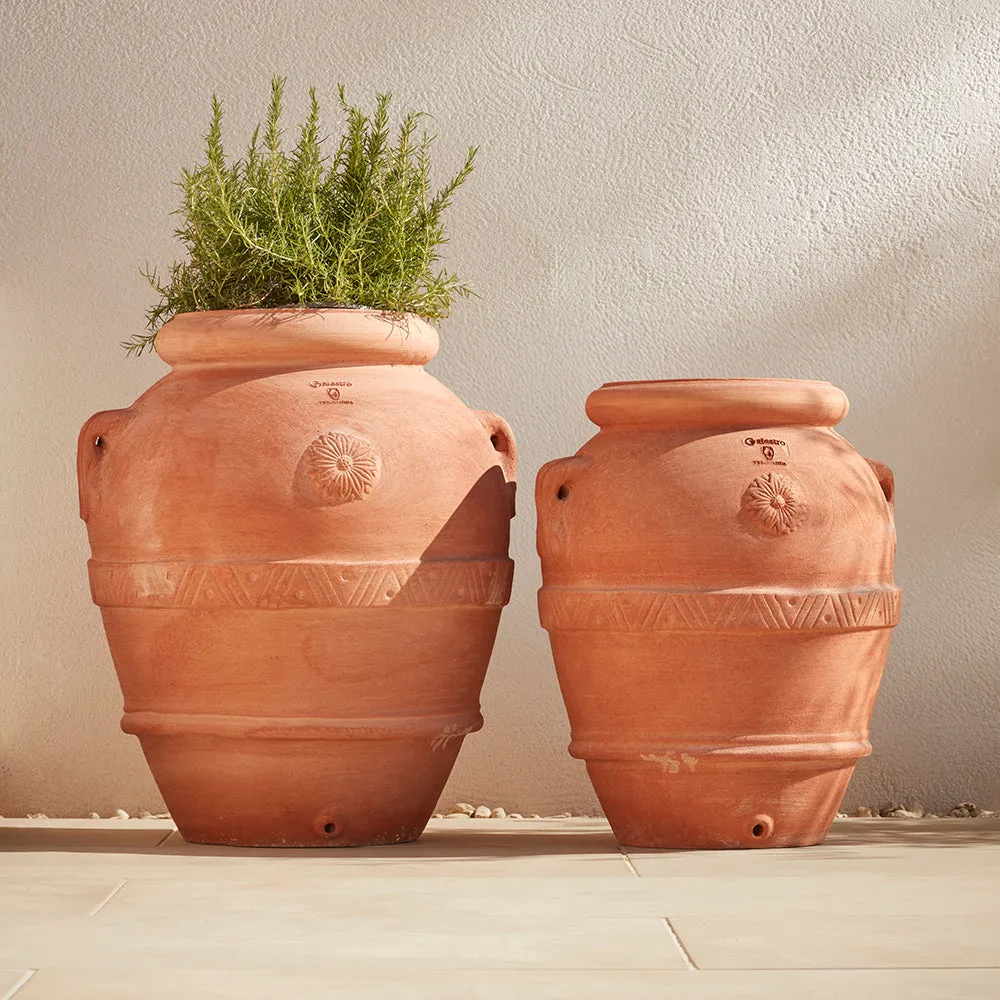 Large Oricio Pot with Handles - Terracotta