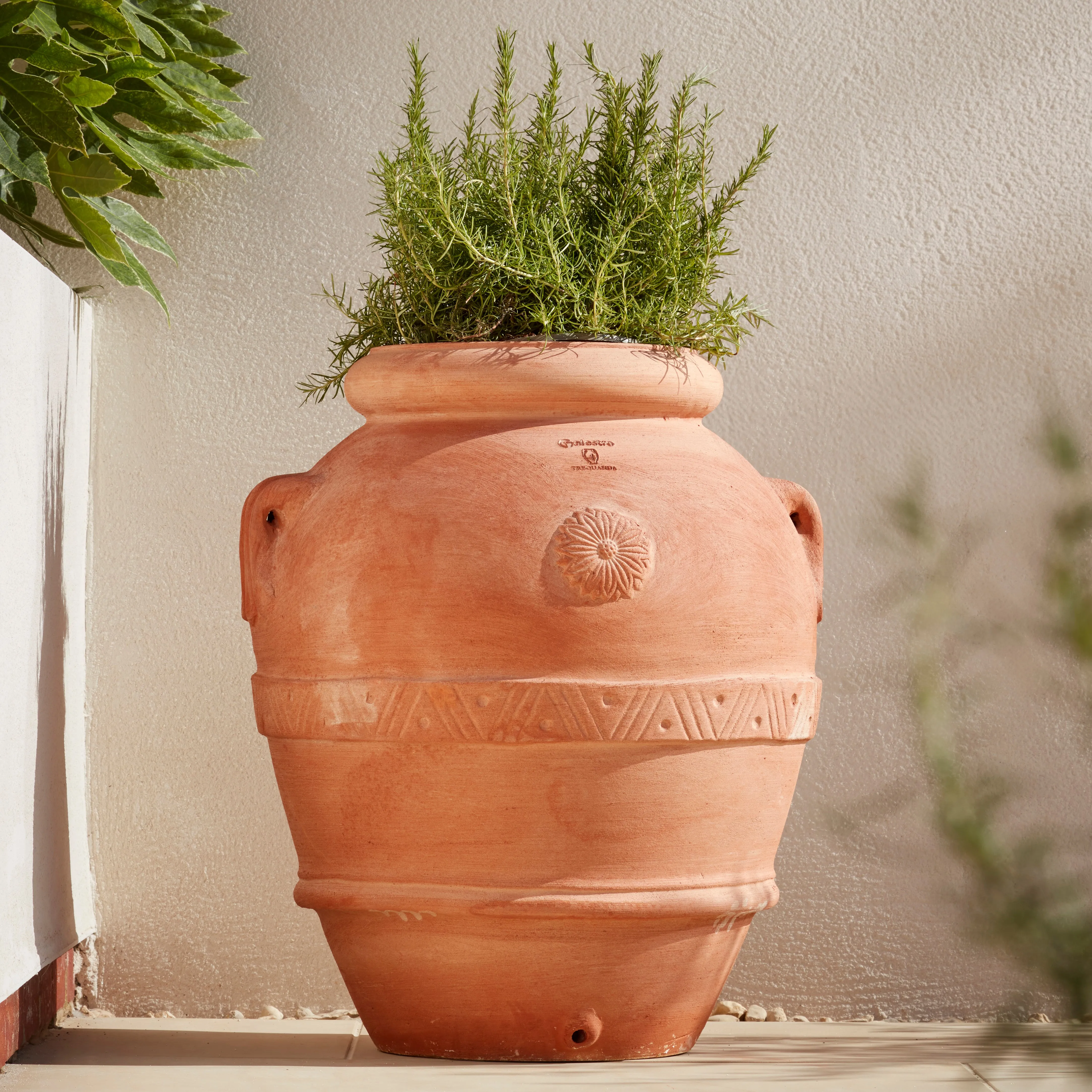Large Oricio Pot with Handles - Terracotta