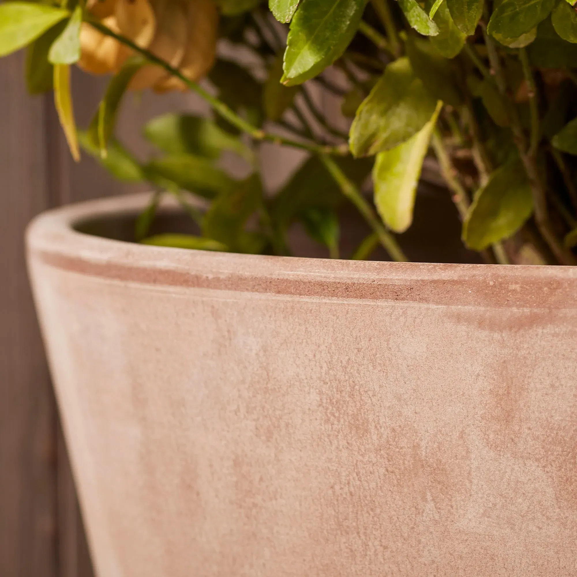 Large Plant Pot with Drainage - Grey, Terracotta