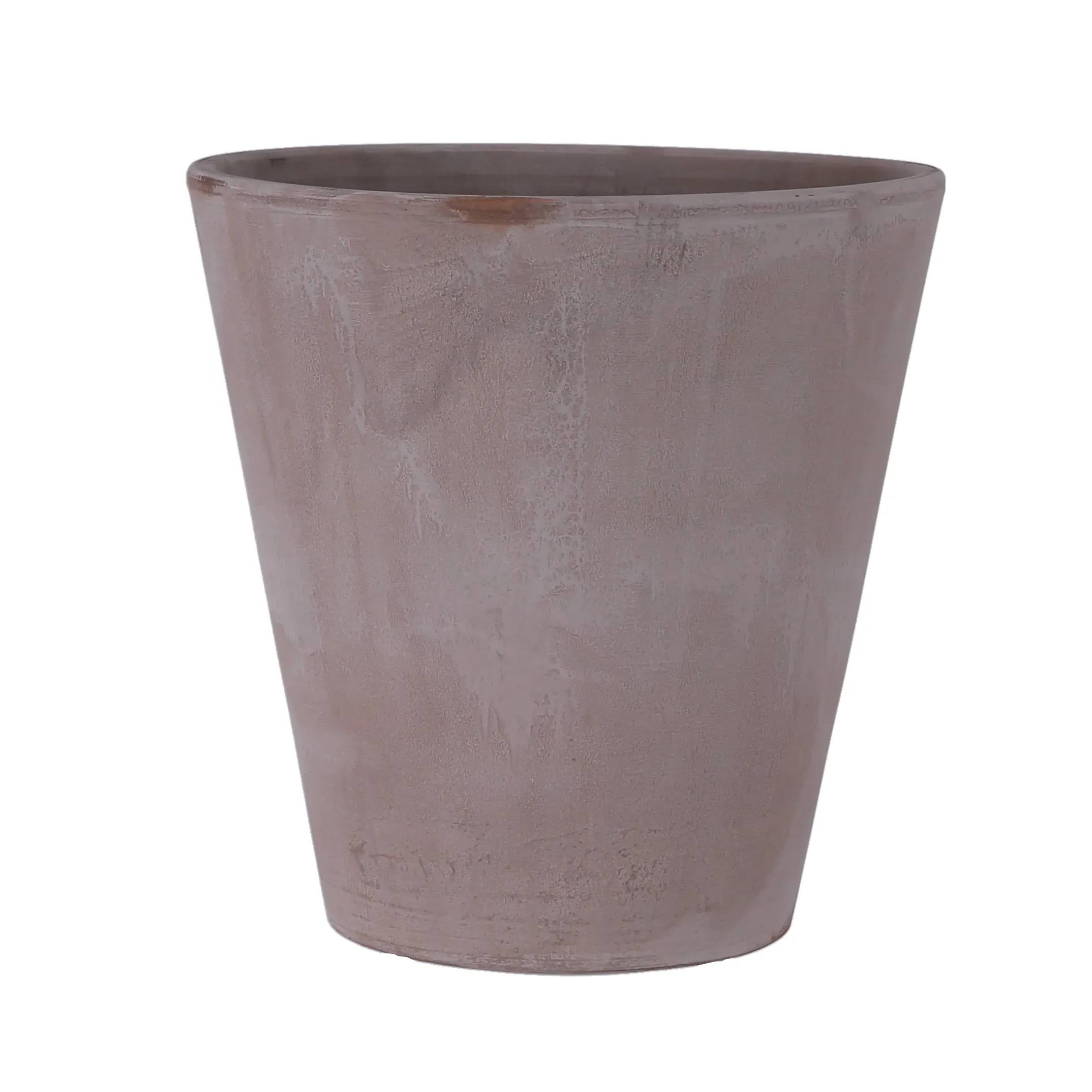 Large Plant Pot with Drainage - Grey, Terracotta
