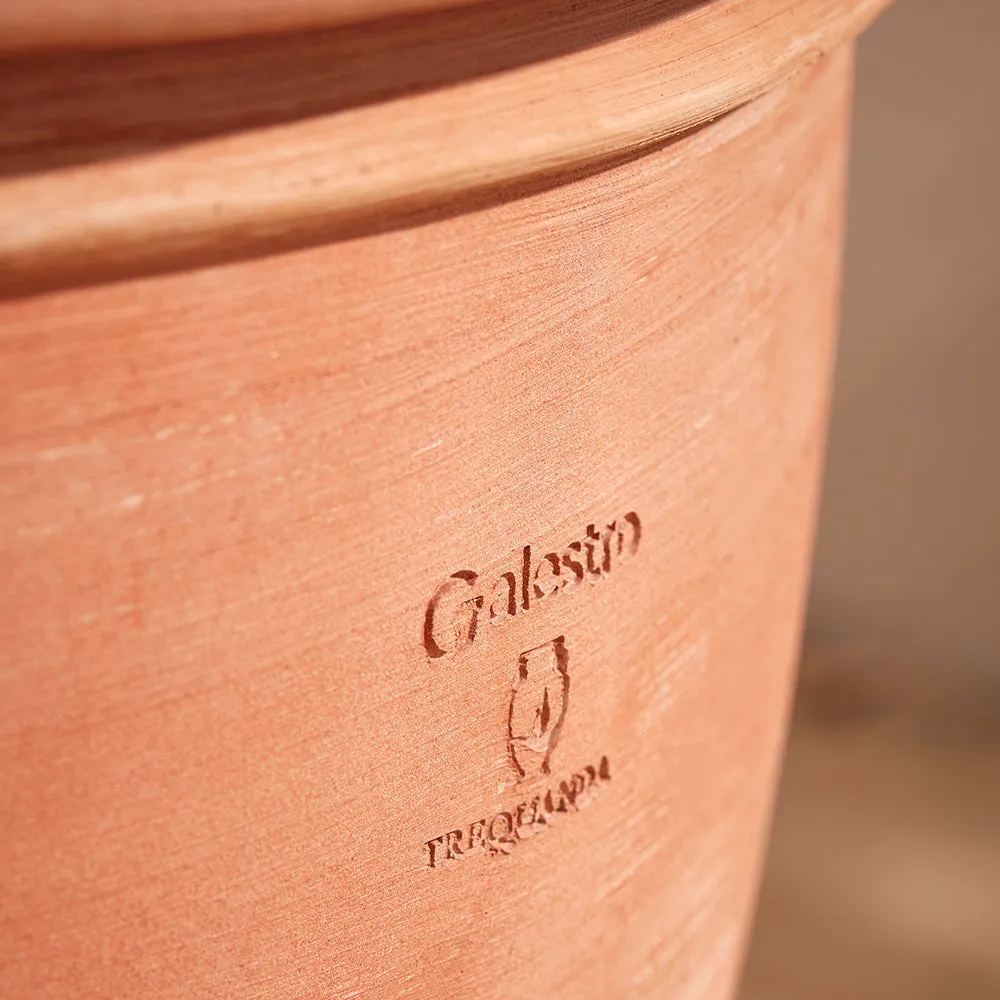 Large Planter Pot Half Barrel - Terracotta