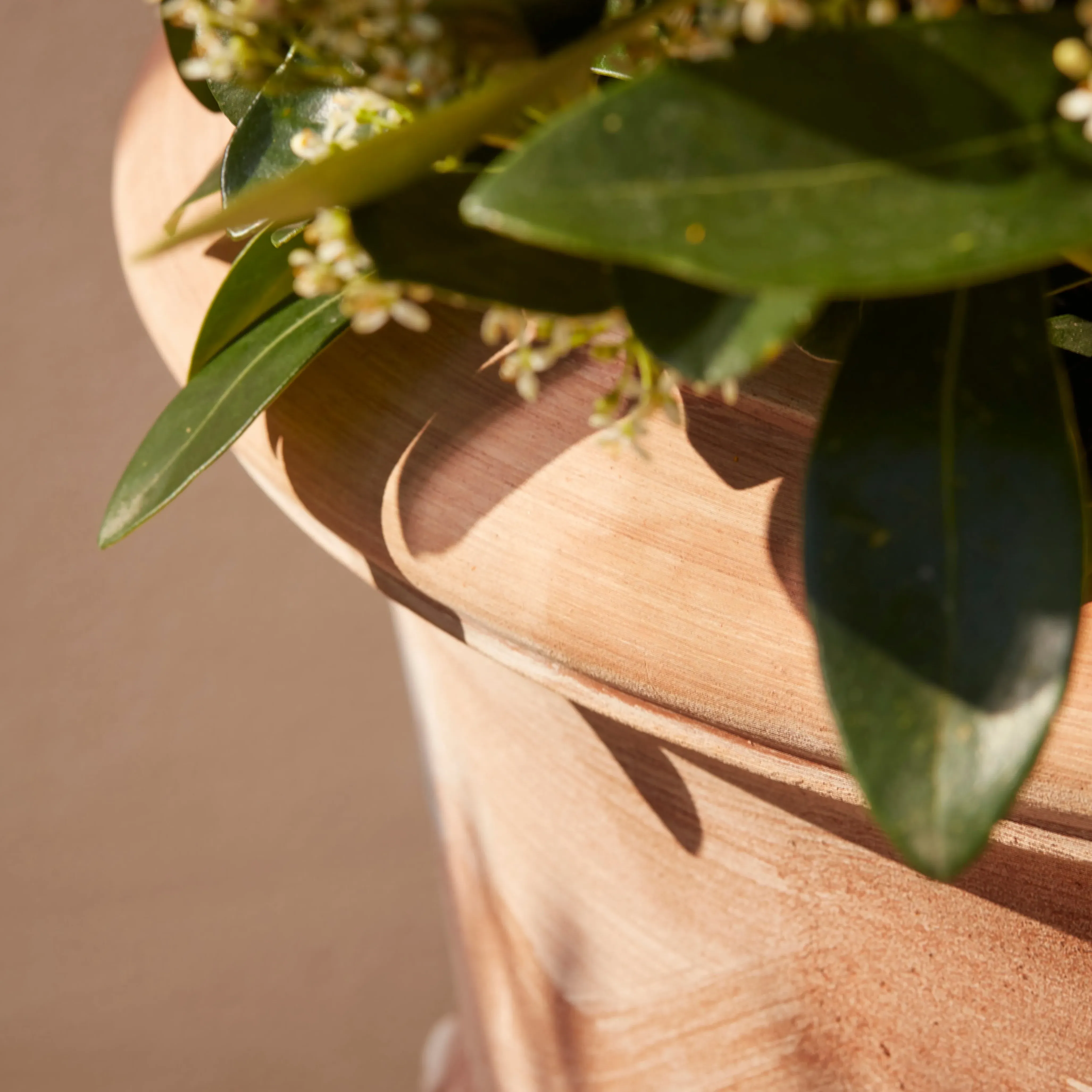 Large Urn Planter with Garland Detail - Terracotta