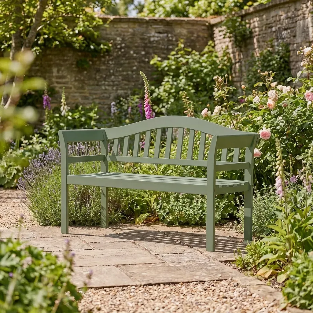 Classic Queen Garden Bench - Green, Eucalyptus product
