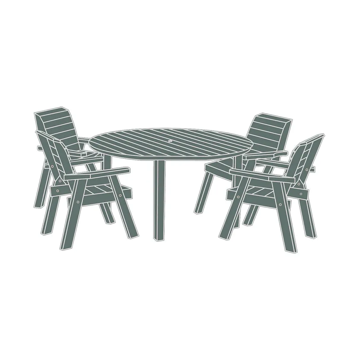 Repton Round 4 Seater Set Furniture Cover product