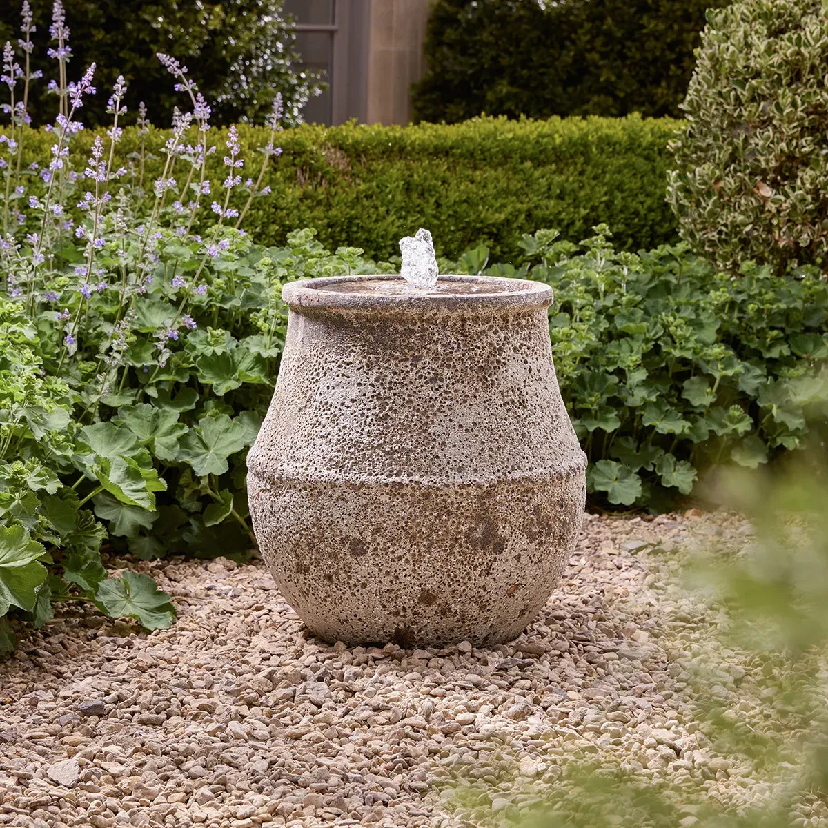 Roux Tall Outdoor Water Feature with LED - Stone product