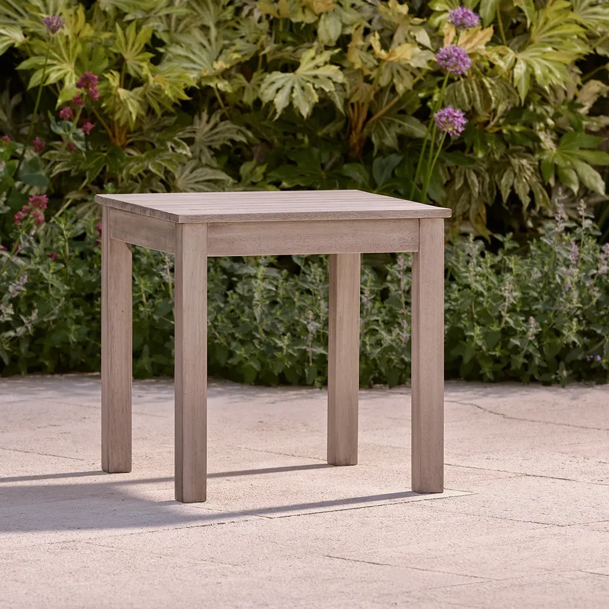 Square Side Table with Slats - Grey, Eucalyptus image