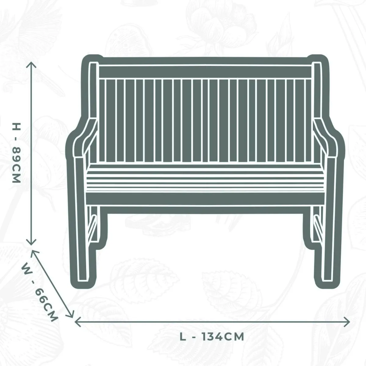 Two Seater Bench Furniture Cover - Outdoor Fabric product