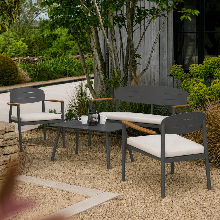 4-Seater Garden Lounge Set - Anthracite Grey, Steel product