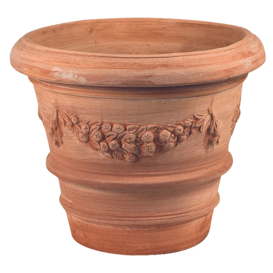 Large Plant Pot with Drainage - Terracotta