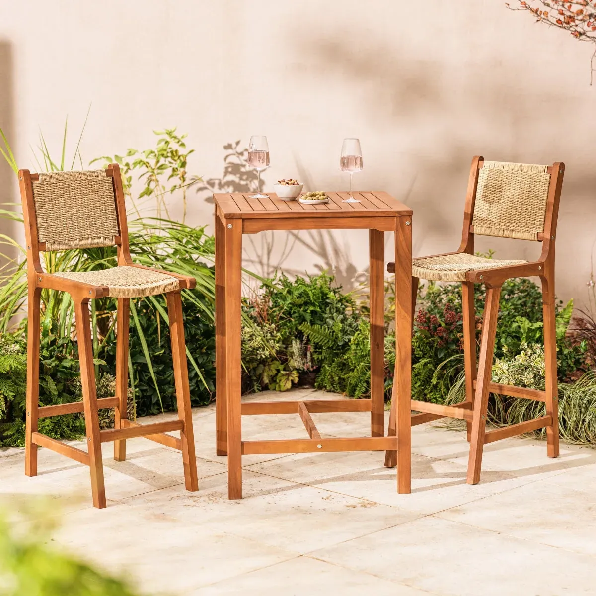 Marlborough Garden Bar Set - Acacia, Wicker product