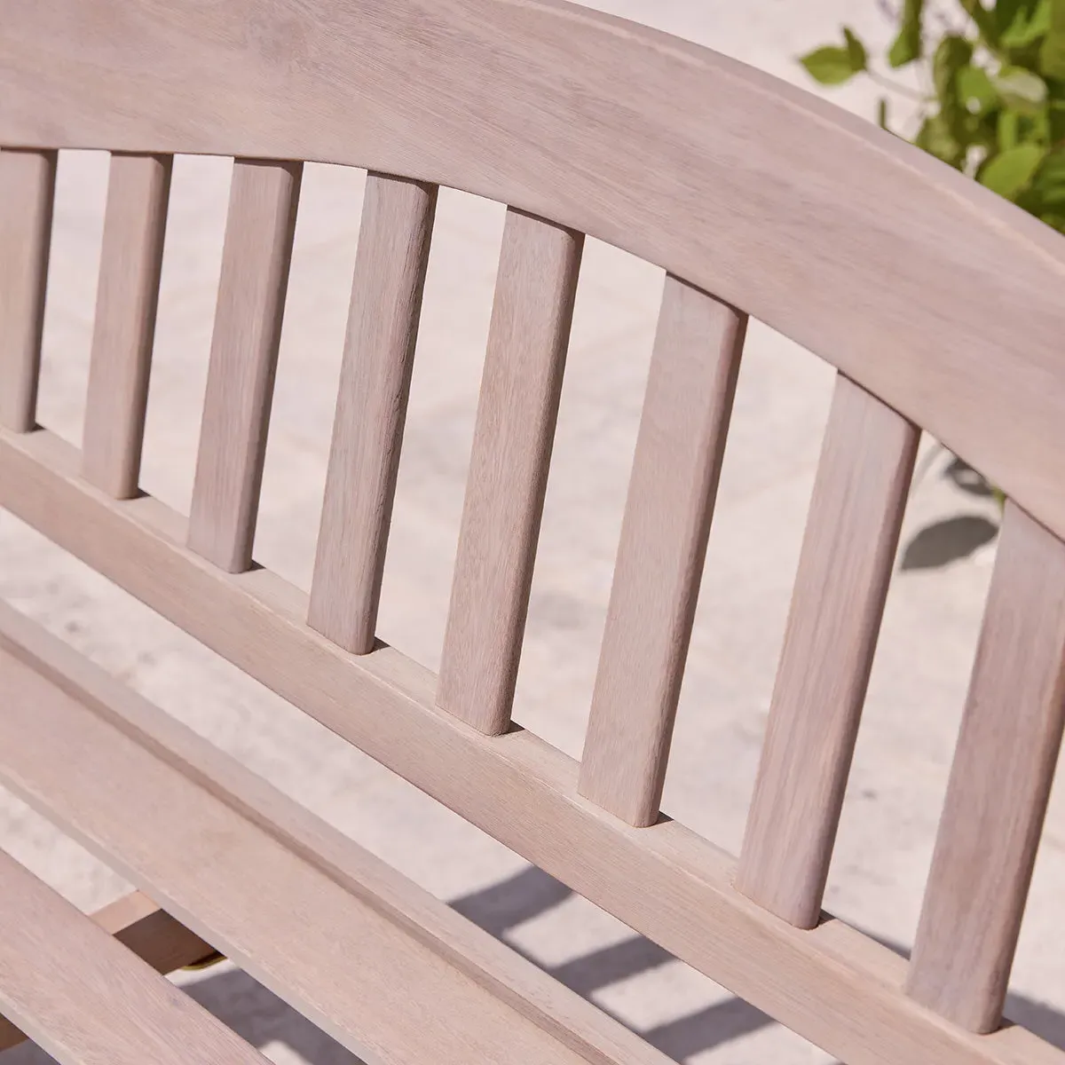 3-Seater Garden Bench with Curved Back - Green