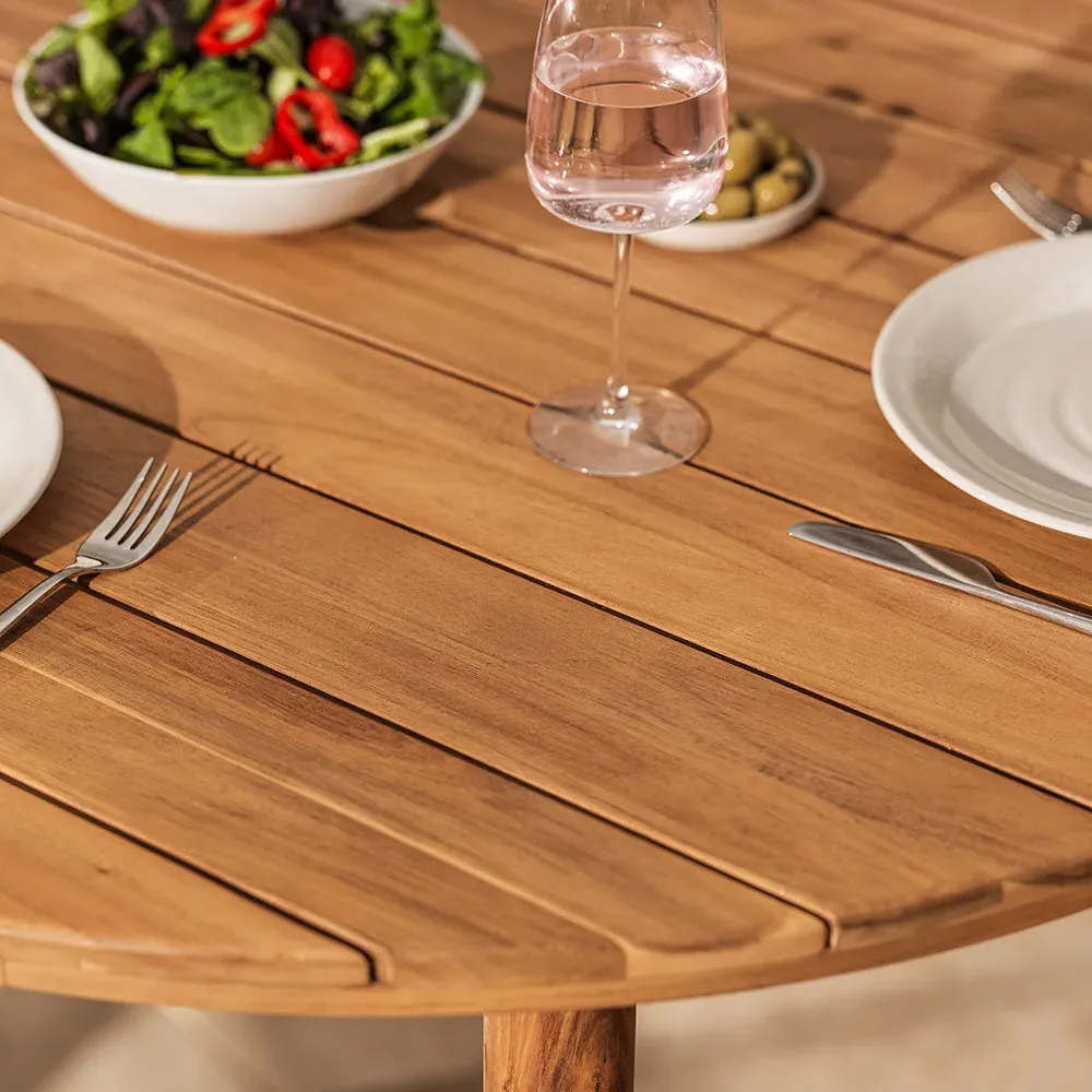 Round Garden Dining Set - Acacia alternate view