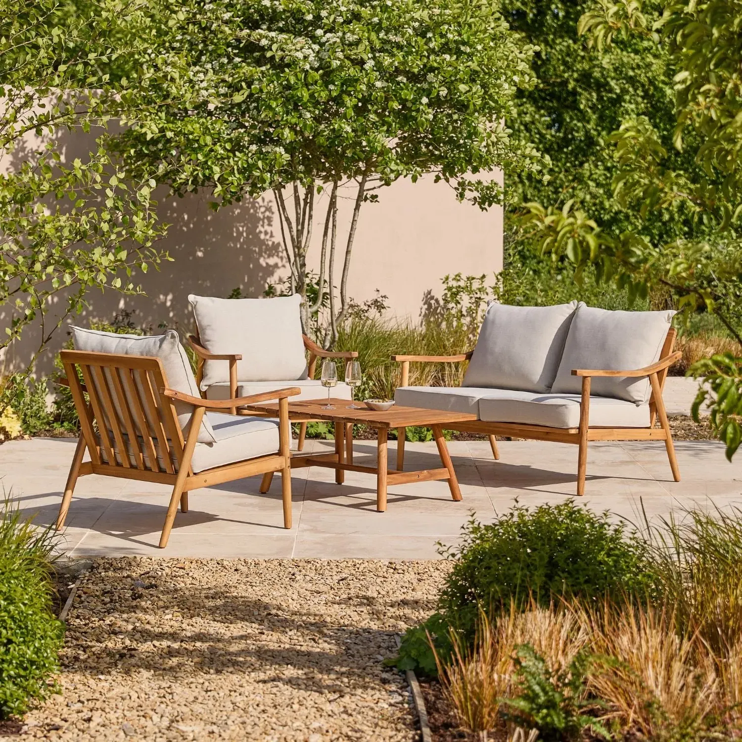 Salcombe Wooden Garden Lounge Set - Acacia product