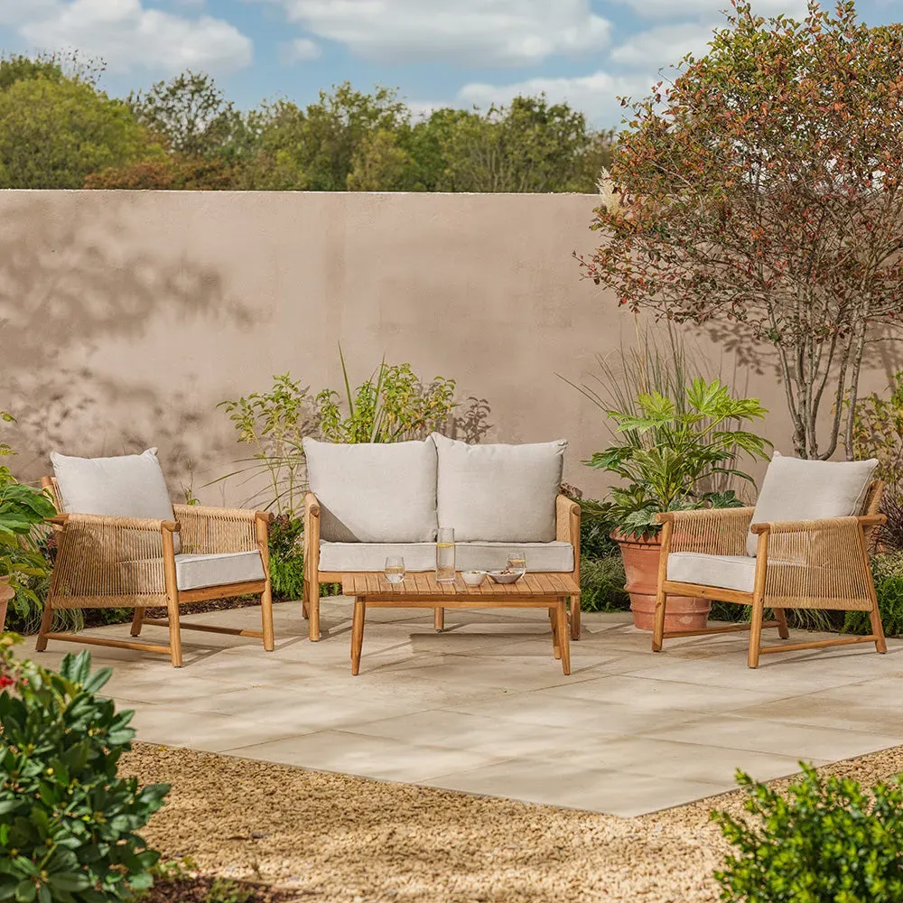 Stanley 4-Seater Garden Lounge Set - Natural Wicker product