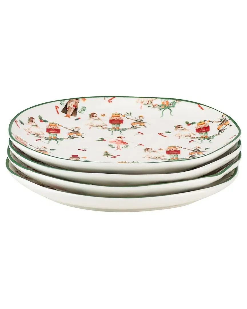 Bella Set of 4 Appetizer Plates - Nutcracker, Ceramic image