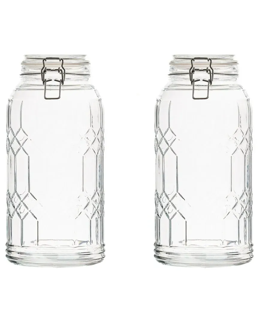 Bleeker Set of 2 Glass Canisters - Clear image