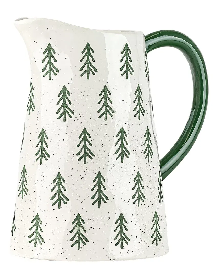 Christmas Tree Milk Pitcher - White, Ceramic image