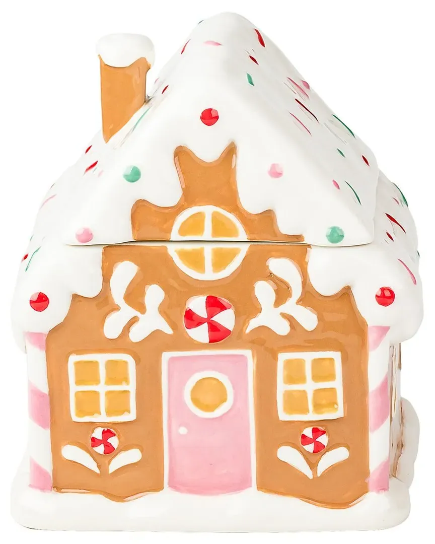 Gingerbread Chalet Canister - Brown, Ceramic image