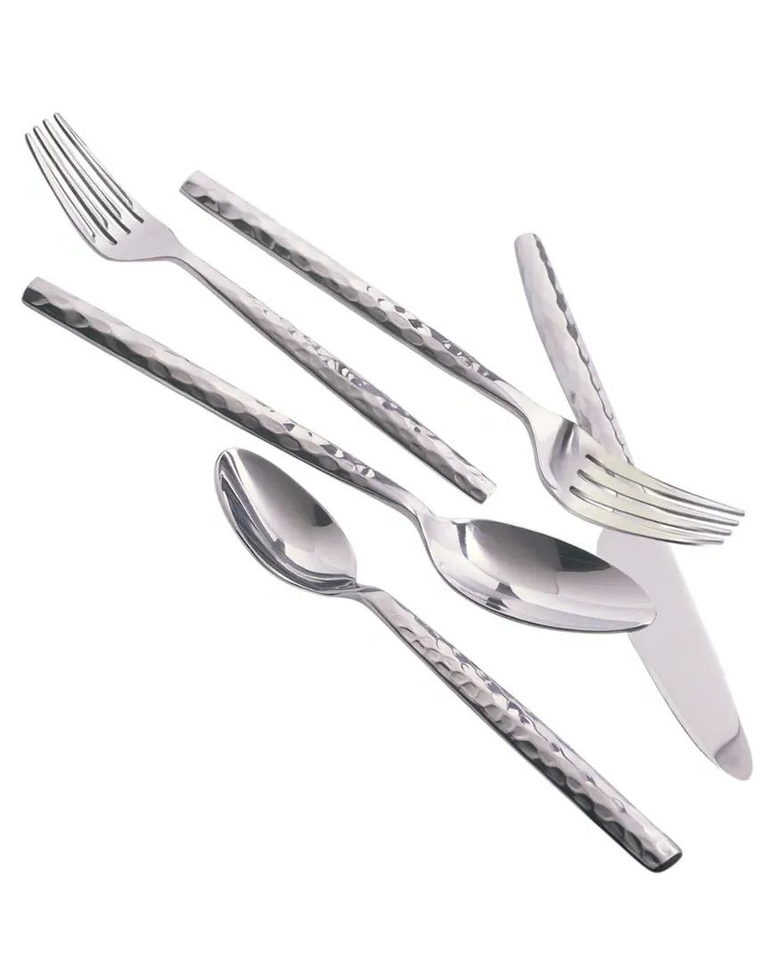 Hammer Forged 20pc Flatware Set - Stainless Steel image