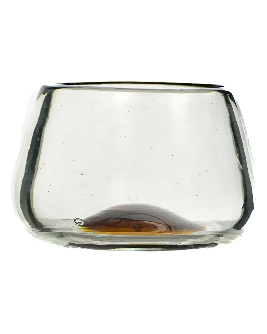 La Ruta Set of 4 Tequila Taster Copitas - Amber, Glass