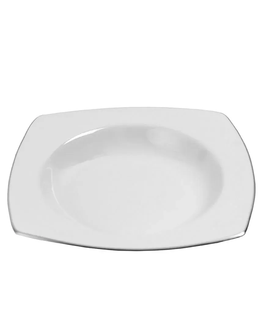 Lotus Set of 6 Rimmed Soup Bowls - Silver Edge image