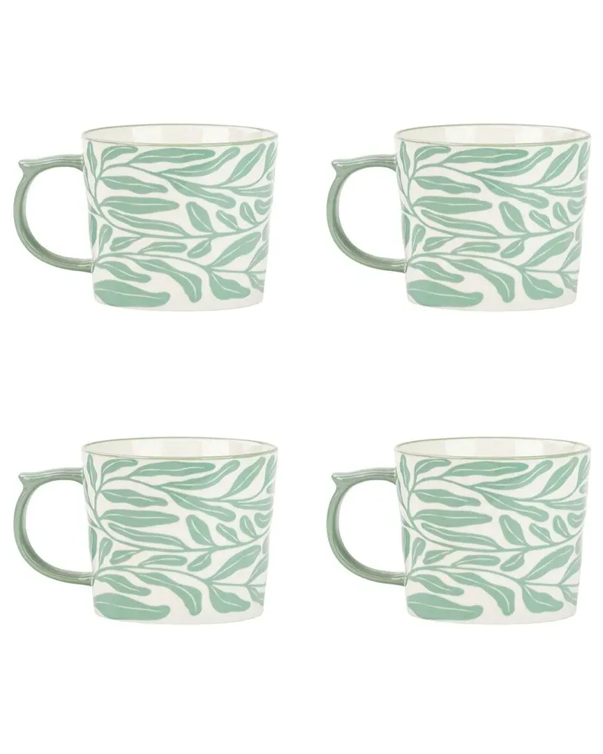 Madison Set of 4 Mugs, Kelp - Green, Ceramic