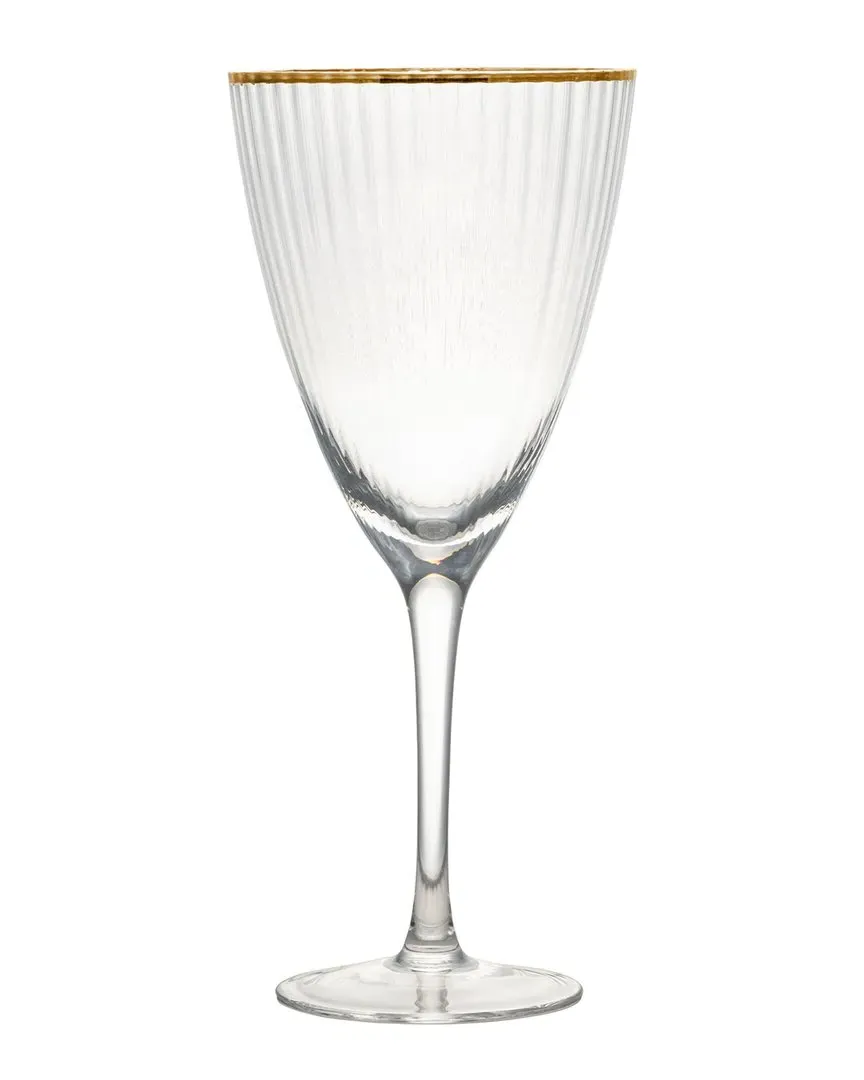 Markle Set of 4 Red Wine Glasses - Gold, Glass