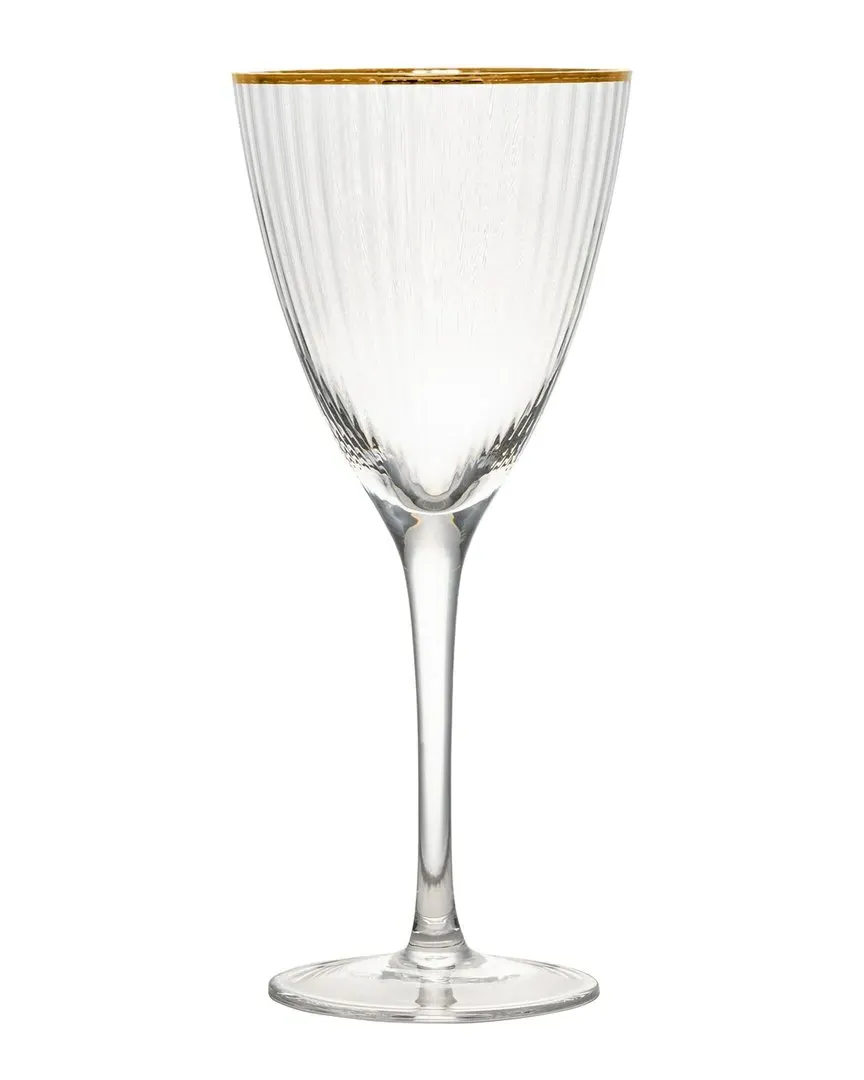 Markle Set of 4 White Wine Glasses - Gold, Glass